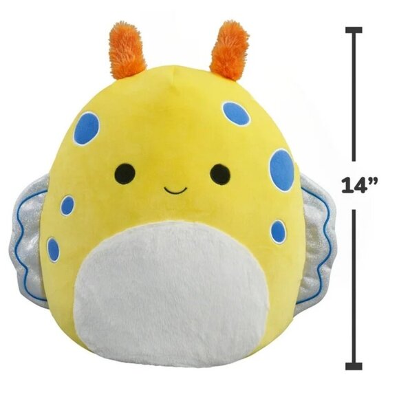 Squishmallows Ripply the Sea Slug 14" Special Edition Yellow Spotted Squishy NWT - Picture 3 of 4